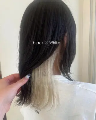 ミディアム カラー 友田 未来のヘアスタイル