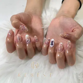 ネイル ❤️💛🩵京橋 痛ネイル⭐️3Dのネイルデザイン