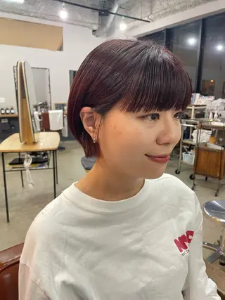 ショート カラー ウシロダ メグミのヘアスタイル