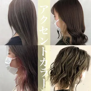 ミディアム カラー 難波/心斎橋/ボブ/ 髪質改善/ハイトーンのヘアスタイル