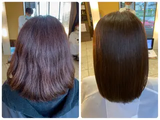 セミロング 縮毛矯正/髪質改善 飯田公祐のヘアスタイル