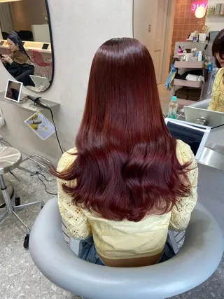 ロング カラー 新宿/韓国ヘア 中明度カラー/かやのヘアスタイル