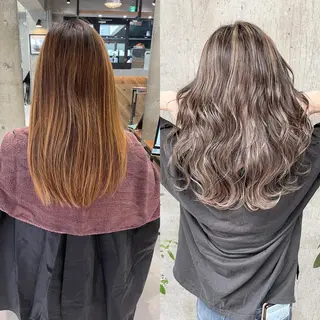 ロング カラー ヘアアレンジ TATSUYA アートディレクターのヘアスタイル