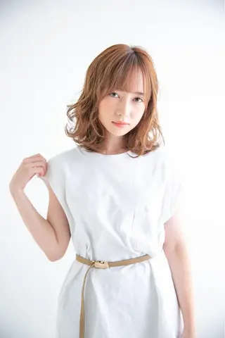 ミディアム 髪質改善ストレート、 カラー清野雄大のヘアスタイル