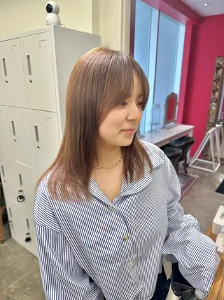 セミロング パーマ ＼脱・うねり& 広がり／gite菊のヘアスタイル