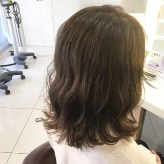 ミディアム カラー 髪質改善 頭身浴/ 中田のヘアスタイル