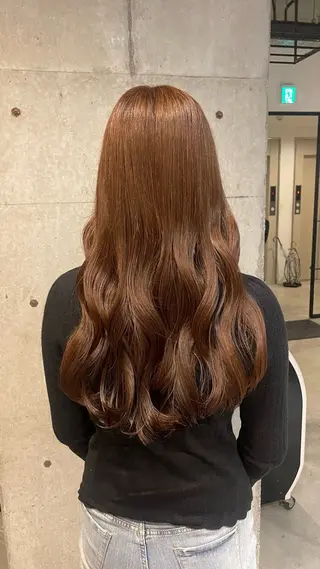 ロング カラー ミルクティーベージュ 新潟万代/MANA♡のヘアスタイル