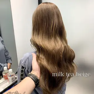 ロング カラー 切りっぱなしボブイヤ リングカラー清水隆央のヘアスタイル