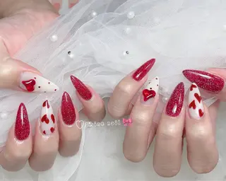 ネイル 〜Shine Nail〜【サイナネイル】パラジェル／ 長さだし／持ち込み／ワンホン／フィルイン所属・サイナ🎀 長さだし&デザインのネイルデザイン