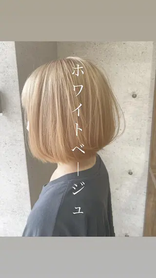 ショート 美容室FaB千葉店所属・千葉ハイトーンカラー KASUMIのヘアスタイル