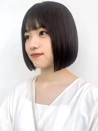 ショート LondBOY🤍 韓国/ボブ/レイヤーのヘアスタイル