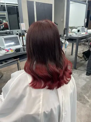 セミロング 🧋ミルクティーカラ ー🧋特化小林拓登のヘアスタイル