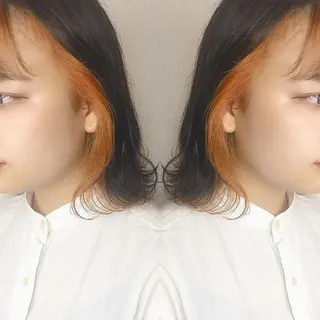 ミディアム カラー ヘアアレンジ 竹内啓太 ボブのヘアスタイル