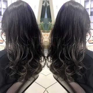 ロング カラー シールエクステ⭐️ オオミタクヤのヘアスタイル