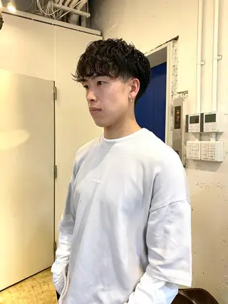 ショート パーマ メンズ おしゃれパーマ メンズ特化/みーまんのヘアスタイル