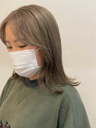 ミディアム ボブ/透明感カラー 🧸YUI❤️のヘアスタイル