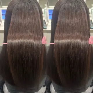 ロング 髪質改善ストレート /暖色カラー🎀🪞のヘアスタイル