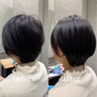 ショート kiitos所属・透明感・脱赤味カラー ▫️雪野花のヘアスタイル