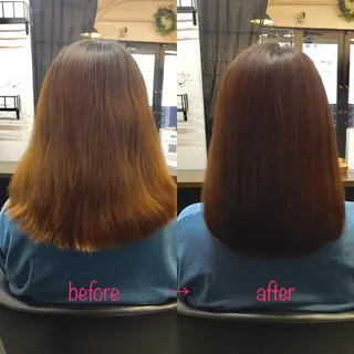 セミロング 縮毛矯正&髪質改善 MAILHAIRのヘアスタイル