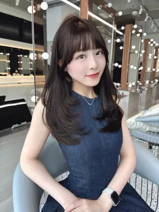 ロング 髪質改善×韓国ヘアサロン Role 博多【ロール】所属・yui🎀ブリーチ なしWカラー／博多のヘアスタイル