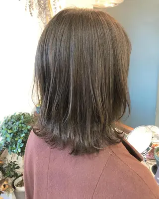 ミディアム カラー パーマ OVER→三軒茶屋 /縮毛矯正・髪質改善のヘアスタイル