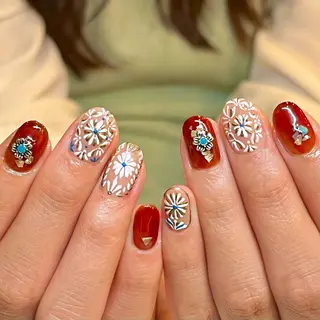 ショート カラー ネイル ネイルサロン リリーブランシュ所属・森 瑞紀のネイルデザイン