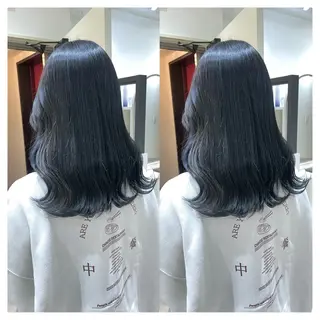 ミディアム カラー 村山 茉衣のヘアスタイル