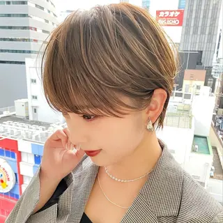 ショート カラー lab.by ioe中崎店所属・中北篤志 ショートボブのヘアスタイル