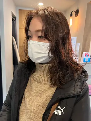 ミディアム パーマ ミディアムパーマ /癖毛パーマのヘアスタイル