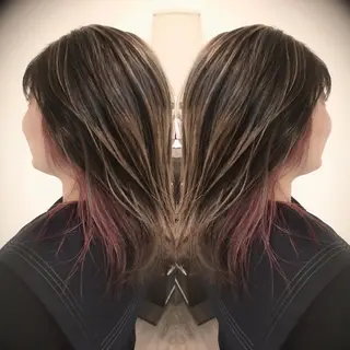 ミディアム カラー Hair make VERDA所属・富永 憲一郎のヘアスタイル