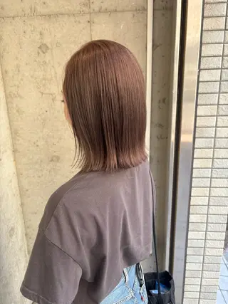 ミディアム カラー 📀暖色ボブ/ ハイトーン🍅まあやのヘアスタイル