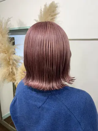 ミディアム ☀️コミヤマミユ☀️ /パーマ/ハイトーンのヘアスタイル