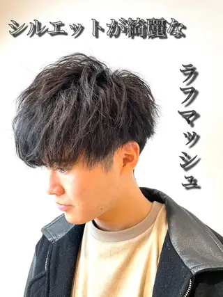 ショート メンズ IwAsh中山所属・✂︎中山ブリーチ・ パーマ✂︎露木智也のヘアスタイル