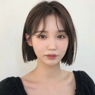 ミディアム nonoka オリーブ/グレージュのヘアスタイル