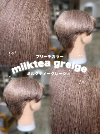 ショート カラー メンズ 🫟ブリーチモデル/ 艶カラー /みきのヘアスタイル