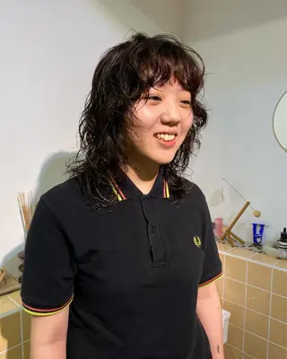 ミディアム パーマ iroha/ n.w.h🎀のヘアスタイル