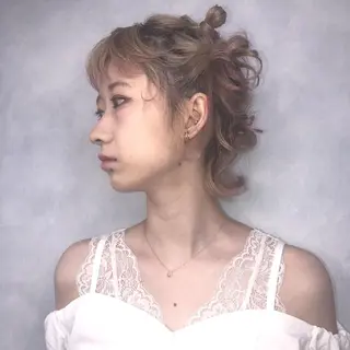 ショート カラー ヘアアレンジ ORIKA 美容室のヘアスタイル