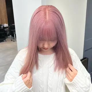 セミロング カラー いろあそび所属・12月限定🉐カット モデル募集🉐のヘアスタイル