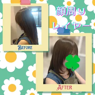 セミロング GR 髪質改善トリートメント×ヘッドスパ【ジーアール】所属・🌺中村🌺毎日楽し くなる髪をご提案✨のヘアスタイル