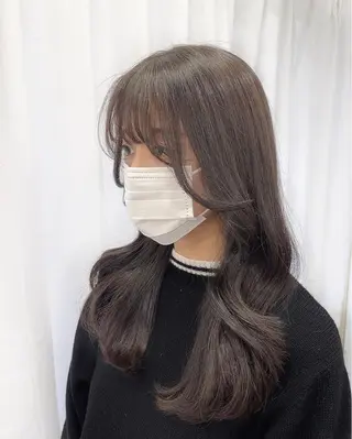 セミロング 韓国ヘア🤍髪質改善 🇰🇷AKANEのヘアスタイル
