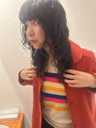 ロング パーマ かおん/パーマ \ウルフパーマのヘアスタイル