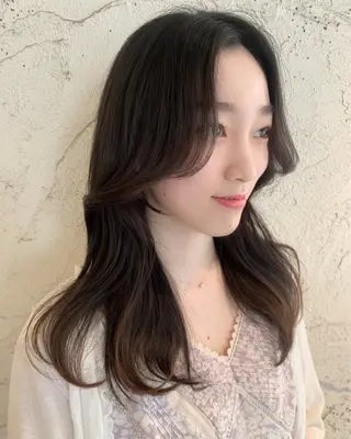 セミロング カラー 韓国ヘア特化🇰🇷 心斎橋【ユリカ】のヘアスタイル