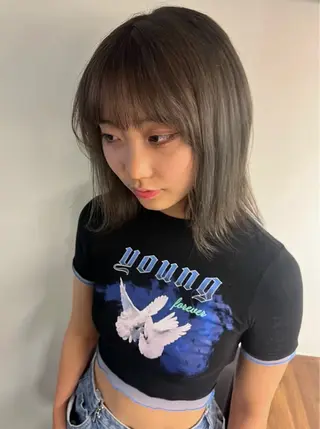 セミロング カラー 名古屋美容室 Sopiリナのヘアスタイル