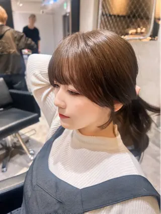 ロング カラー 髪質改善カラー✖︎ 縮毛矯正✨️店長純大のヘアスタイル