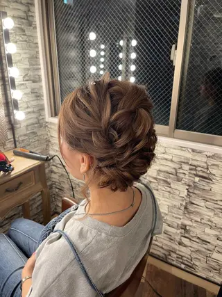 ミディアム ヘアアレンジ hair make  Lucciのヘアスタイル