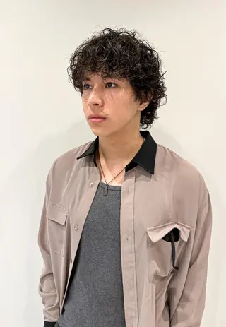 ミディアム パーマ メンズ メンズパーマ/ スパイキー/神田正紀のヘアスタイル