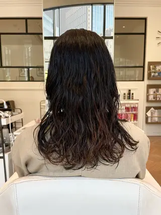ロング パーマ ELLE salon サエのヘアスタイル