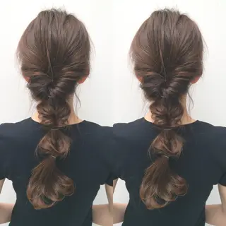 セミロング ロング カラー パーマ ヘアアレンジ STAR所属・内藤 達也のヘアスタイル