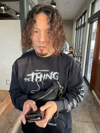 ミディアム パーマ メンズ メンズ🎱女性も歓迎 ✨🌵榊原崇文🌵のヘアスタイル