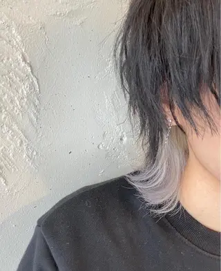 ショート カラー メンズ インナーカラー🫶 オタク美容師 山本のヘアスタイル